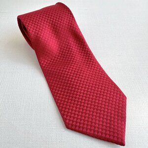 Geoffrey Beene Silk Tie 1990s, Red Heart Pattern, Vintage 100% Silk Necktie